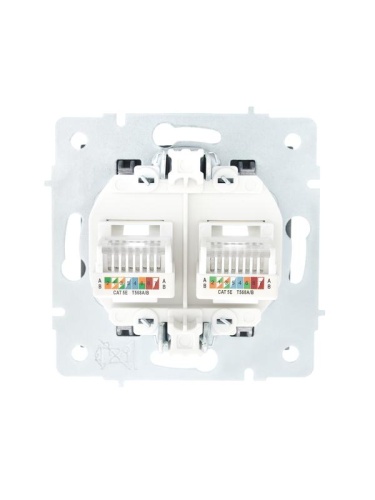 Розетка компьютерная 2-м СП Vesna механизм графит LEZARD 742-3488-141 фото 3