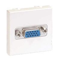 Разъём VGA, широкий, винты, S27, слоновая кость | код 2700091-031 | Simon