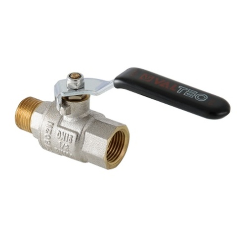 Кран шар. PERFECT, стальная рукоятка 1/2" вн.-нар. | код. VT.315.N.04 | VALTEC