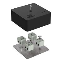 Коробка огнестойкая для кабель-канала 40-0450-FR2.5-8 Е15-Е120 RAL9005 75х75х30 (87 шт/кор) Промрукав | код 40-0450-9005-FR2.5-8 | ПРОМРУКАВ