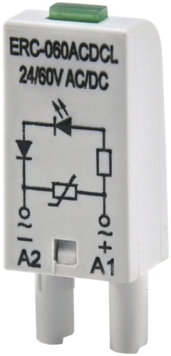 Дополнительный модуль защиты/индикации ERC-060ACDCL (Uc= 24...60V AC/DC) | код 002473041 | ETI