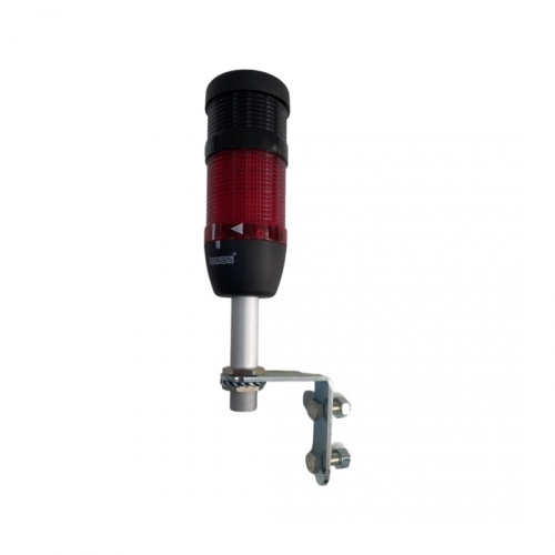 Сигнальная колонна 50 мм, (IP40) красная, 220V AC, стробоскоп FLASH, зуммер, алюм. настенное соединение 100 мм, IK51F220ZD01 | код IK51F220ZD01 | EMAS