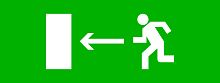 Пиктограмма "Направление налево" 320х120мм (для EXIT, SAFEWAY-40) | код pkal-01-03 | EKF