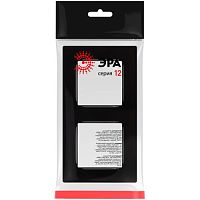 Рамка для розеток и выключателей Серия 12 12-5202-06 на 2 поста, Классик, чёрный | код Б0067723 | ЭРА