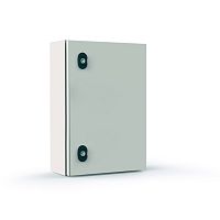 Щит моноблочный 600x500x150мм (ВхШхГ) навесной с монтажной панелью, 1 глухая дверь, 1 замок, 1 пластина кабельного ввода, RAL7035, IP66 | код EC050615 | ETA