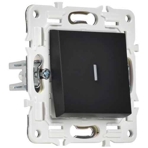 SKANDY Выключатель 1-клавишный проходной с индикацией 10А SK-V08Bl черный IEKновинка | код SK-V12-1-10-K02 | IEK фото 2