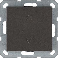 Выключатель одноклавишный для штор 10A 250V~ с накладкой, цвет Мокко | код G3018Z | Jasmart
