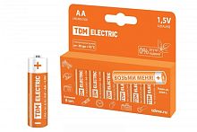Элемент питания LR6 AA Alkaline 1,5V PAK-8 TDM | код SQ1702-0009 | TDM