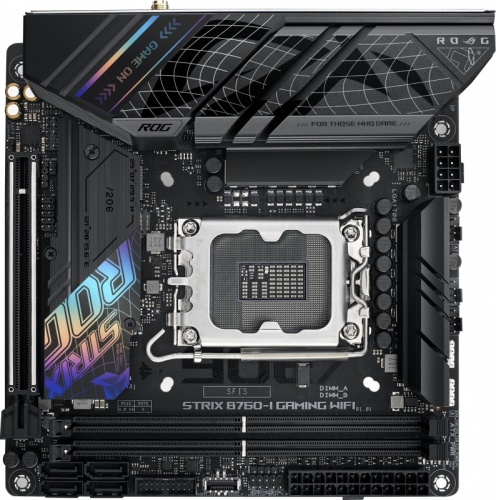 Материнская плата Asus ROG STRIX B760-I GAMING WIFI Soc-1700 Intel B760 2xDDR5 mini-ITX AC`97 8ch(7.1) 2.5Gg RAID+HDMI+DP | код 1897351 | Asus
