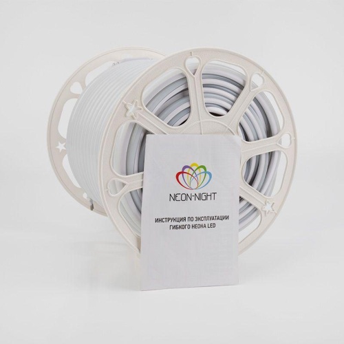 Шнур светодиодный гибкий неон LED SMD форма - D 16х16мм 120LED/м бел. (уп.50м) Neon-Night 131-085 фото 3