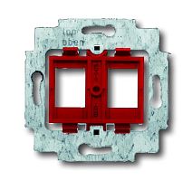 Суппорт для 2-х неэкранированных LWL разъёмов фирм AMP / tyco Electronics, BTR, KRONE, RADIALL, Setec, с красным цоколем, без распорок 1812-500 | код 2CKA001753A9972 | ABB