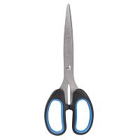 Ножницы BRAUBERG Classic+, 205 мм, классической формы, резиновые вставки, черно-синие, 236449 | код 236449 | BRAUBERG