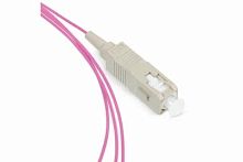 Патч-корд оптический LANMASTER, симплексный, SC/PC-SC/PC, OM4, LSZH, 0.5 м | код LAN-SC-SC/OM4-0.5 | LANMASTER