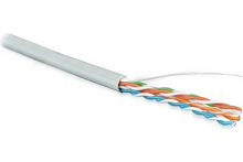 Витая пара UTP U/UTP категория 5e 4 пары 24 AWG одножильный внешняя прокладка (100м) | код 49127 | Hyperline