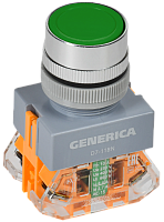 Кнопка D7-11BN d=22мм 1з+1р зел. GENERICA | код BBT50-11BN-3-22-K06-G | GENERICA by IEK