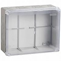 коробка КМ41330 распаячная для о/п 100х100х50 мм² IP55 (RAL7035, гермовводы PG9 5 шт) | код. UKO10-100-100-050-K51-55 | IEK