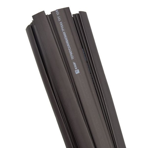 Термоусаживаемая трубка ТУТ нг 50/25 черная в отрезках по 1м PROxima | код tut-50-b-1m | EKF фото 2