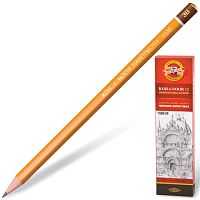 Карандаш чернографитный KOH-I-NOOR 1500, 1шт., 3B, без резинки, корпус желтый, заточенный, 150003B01170RU | код 180476 | KOH-I-NOOR
