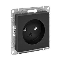 Эпика Механизм розетки 16А без заземления без шторок черный EKF | код UP1-SOB-100 | EKF
