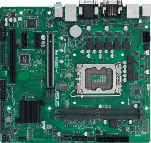 Материнская плата Asus PRO H610M-C-CSM Soc-1700 Intel H610 2xDDR5 mATX AC`97 8ch(7.1) GbLAN+VGA+DVI+HDMI+DP | код 1837207 | Asus