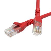 Патч-корд неэкранированный CAT5E U/UTP 4х2, LSZH, красный, 2.0м | код RN5EUU4520RD | DKC