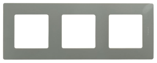 ETIKA Рамка 3 поста светлая галька | код 672523 | Legrand