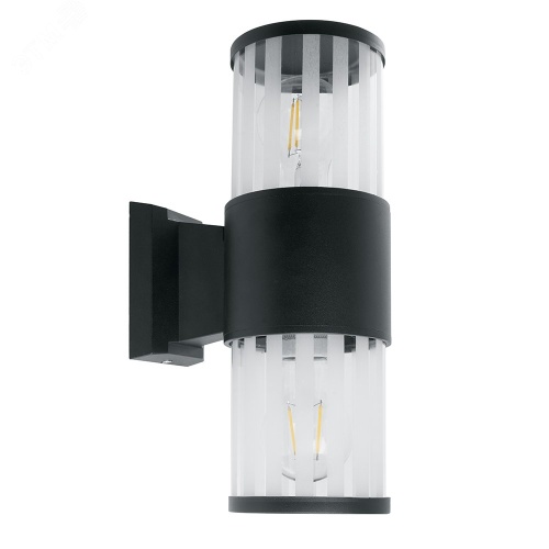 Светильник НБУ-2х60w вверх/вниз Е27 IP54 черный | код DH0902 11653 | FERON