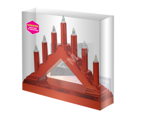 Светильник декоративный, рождественская горка CS- 7R (красн.) | код 1032843 | ФАZА