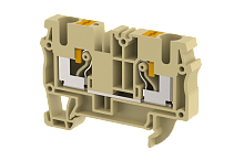 Клемма проходная PUSH-IN 6 мм2, на 2 подключения, хаки PQ6-KHAKHI | код 3104010006 | Elmex