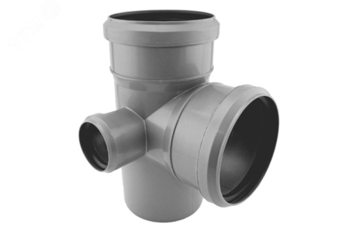 Крестовина двухплоскостная НПВХ внутреняя канализация 110x110x50x87 левая | код 2381049 | Хемкор