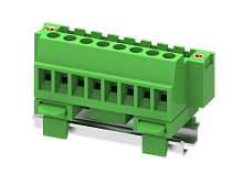 MC-PC5.08V14C-SF Разъём штекерный MC, шаг 5.08мм,14 конт. для DIN-рейки, фланц.,зел., шт | код MC-PC5.08V14C-SF | SUPU