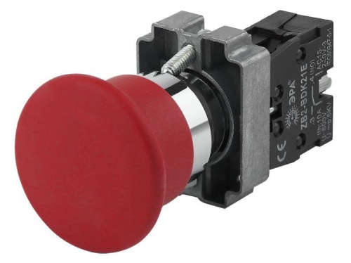 Кнопка LAY5-BC42 "Грибок" 1р BBG71-BC-K04E красн. | код Б0045643 | ЭРА