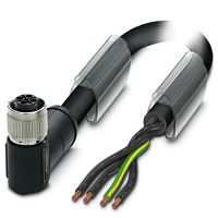 Силовой кабель SAC-4P- 5,0-PUR/M12FRS PE | код 1408853 | PHOENIX CONTACT