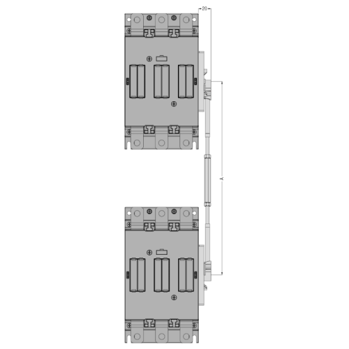 Блокировка OptiStart K-FX-5504 механическая вертикальная 345...385 мм для AF-160..AF-230 | код 335373 | КЭАЗ