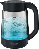 Чайник электрический Starwind SKG4030 1.7л. 2200Вт черный (корпус: стекло) | код 1905864 | STARWIND