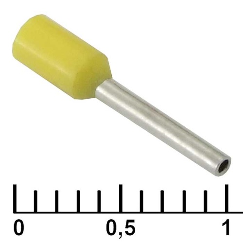 Наконечник на кабель RUICHI DN00308, yellow (0.8x8mm) | код 90940 | Ruichi