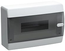 UNION Compact Корпус пластиковый ЩРН-П-12 IP41 черная прозрачная дверь IEK | код UIC-KP12-N-12-41-K01 | IEK