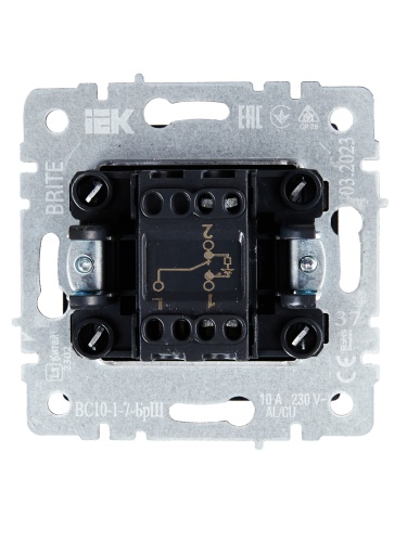 BRITE Выключ. 1-кл. прох. с инд. 10А ВС10-1-7-БрШ шамп. IEK | код BR-V12-1-10-K37 | IEK фото 2
