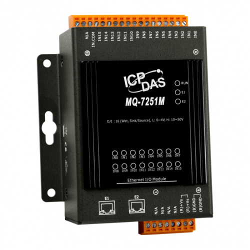 MQ-7251M CR MQTT I/O Module with 2-port Ethernet Switch, with 16-ch DI (RoHS) | код 00-06110919 | ICP DAS