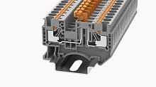 DS4-MT-01P-11-00Z(H) Клемма PUSH-IN, 4 мм.кв., с размыкателем, сер. | код 11040000213 | DEGSON