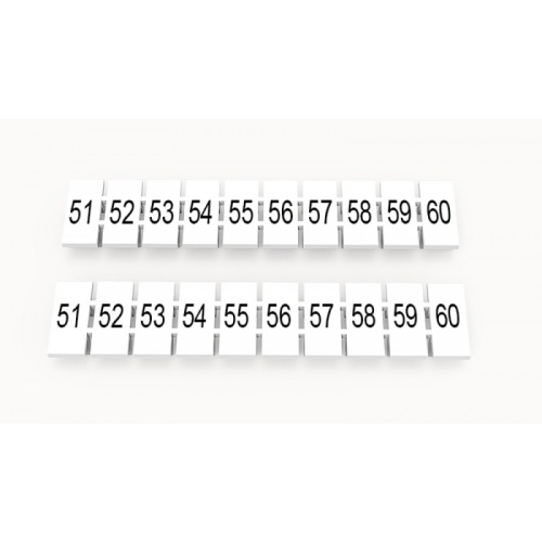 ZB5-10P-19-32Z(H) Маркировка для клемм DC, 5мм, 51-60 (10 шильдиков), шт | код 92118900224 | DEGSON