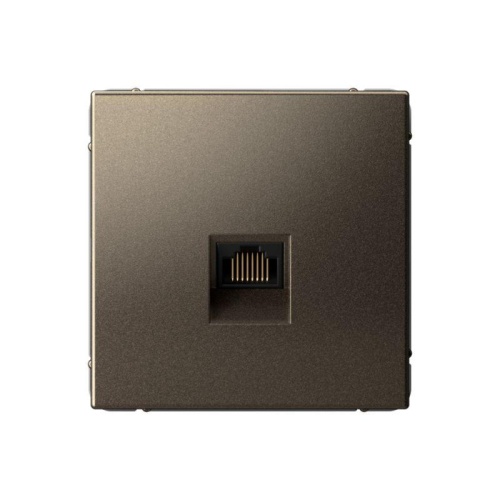 Розетка компьютерная ArtGallery RJ45 кат.6A механизм мокко | код GAL000686 | Systeme Electric