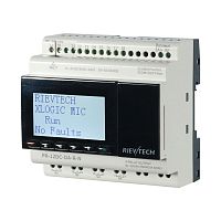 Программируемый логический контроллер PR-12DC-DA-R-N, 12_24VDC, 8DI(4AI), 4RO, RTC, SD, RS485, Ethernet, ЖКИ | код PR-12DC-DA-R-N | Rievtech