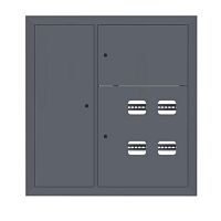 Щит этажный 4 кв. слаботочка слева RAL7024 (1000х950х150) EKF PROxima | код mb29-v-4z-ral7024 | EKF