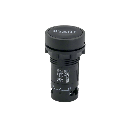 Кнопка плоская черная, маркировка START, 1NO, IP54, пластик MTB7-EA21861 | код 132677 | MEYERTEC