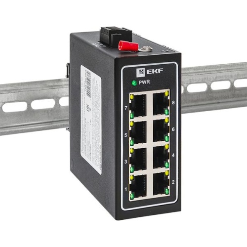 Промышленный неуправляемый коммутатор EKF TSX-100 8 портов 10/100 Мбит/с | код TSX-100-UN-8 | EKF фото 3