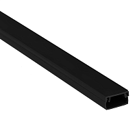 Кабель-канал 25х16 L2000 пластик Plast черн. | код. kk-25-16b | EKF