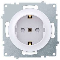 Механизм розетки 1-м СП Florence 16А IP20 с заземл. винт. контакты защ. шторки бел. 1E10101300 OneKeyElectro 2172764