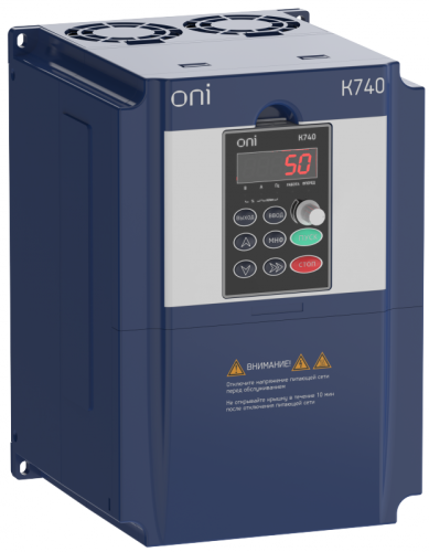 Преобразователь частоты K740 380В 3Ф 0,75кВт 2,3А тор. энк. ONI | код K740-33-0075GTM | ONI