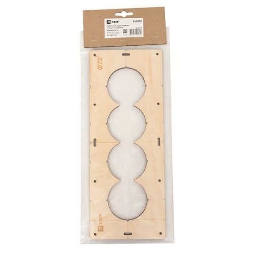 Шаблон для подрозетников c 4 отв, диам, 72 мм Expert | код sh-d72-4 | EKF фото 4